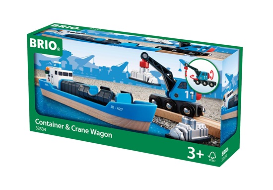 Brio Freight Ship and Crane - The Granville Island Toy Company