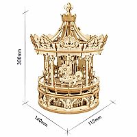 Romantic Carousel DIY Wooden Music Box