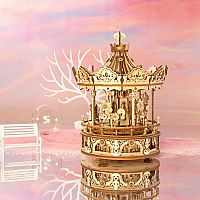 Romantic Carousel DIY Wooden Music Box