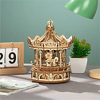 Romantic Carousel DIY Wooden Music Box
