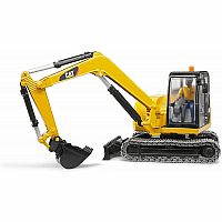 CAT Mini Excavator with Worker