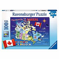 100pc  Map of Canada