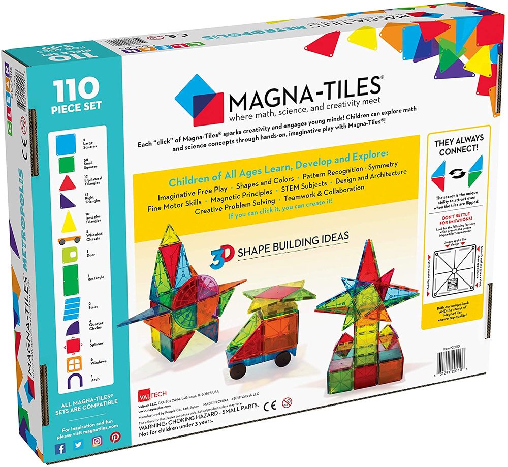 Magna Tiles Metropolis 110 Piece Set The Granville Island Toy Company