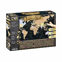 1000pc Scratch World Map Puzle