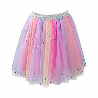Rainbow Sequins Skirt w/Wings & Wand, Size 4-6
