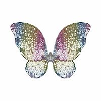 Rainbow Sequins Skirt w/Wings & Wand, Size 4-6