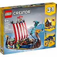 Viking Ship and the Midgard Serpent
