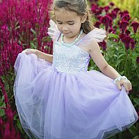 Sequin Princess Dress, Lilac,  5-6