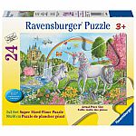 24pc Floor Puzzle: Prancing Unicorns