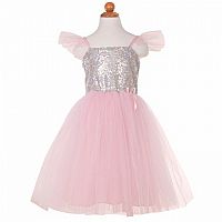 Silver Sequins Princess Dress Size 7-8