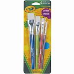 Crayola Flat Brush Set 4pk