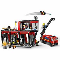 Fire Station with Fire Truck