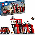 Fire Station with Fire Truck