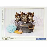 500pc Clementoni Kittens and Soap 