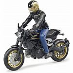 Scrambler Ducati Café Racer with Rider