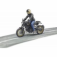 Scrambler Ducati Café Racer with Rider