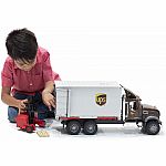 MACK Granite UPS logistics truck with forklift
