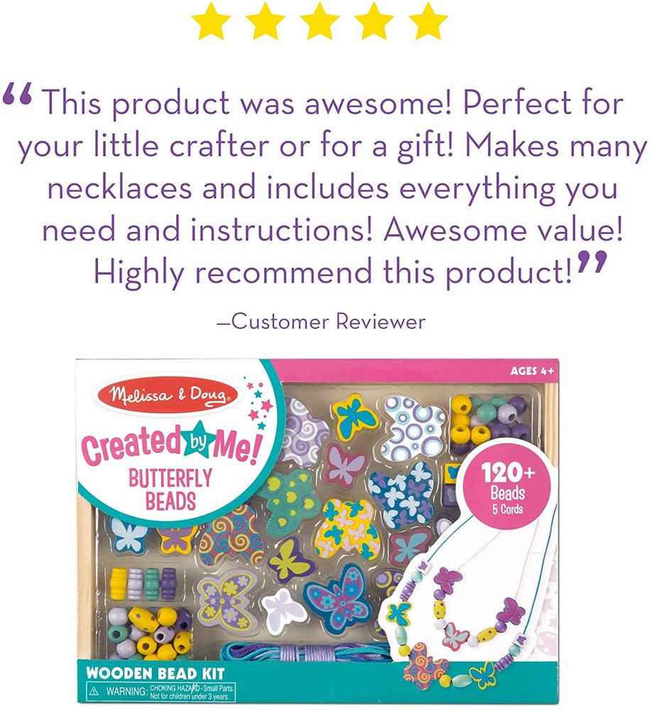 Melissa and doug butterfly beads on sale
