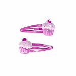 Frosty Topping Cupcake Hair Clips, 2 Pcs, Assorted