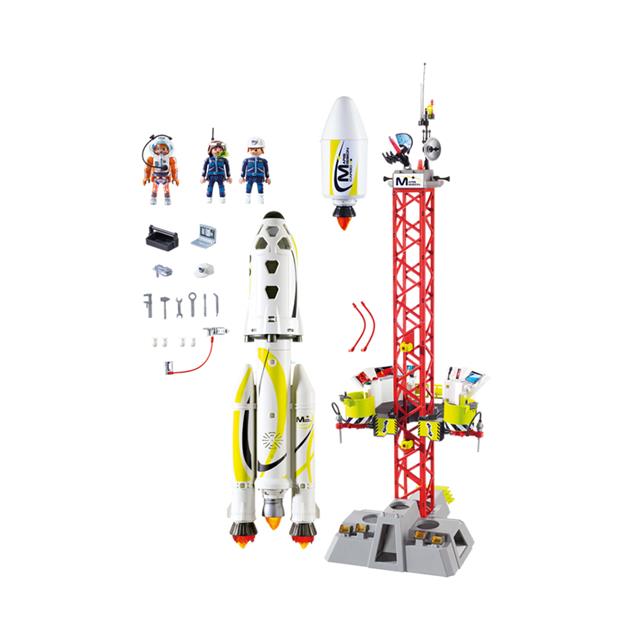 playmobil mission rocket with launch site stores