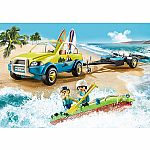 Beach Car with Canoe
