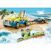Beach Car with Canoe