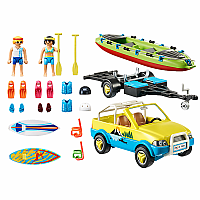 Beach Car with Canoe