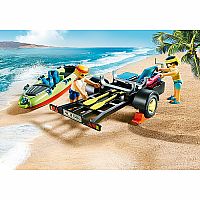 Beach Car with Canoe