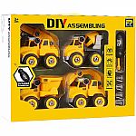 Take Apart Construction Trucks 4pk