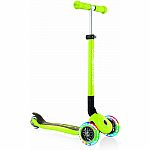 Globber Primo Foldable Scooter with lights green