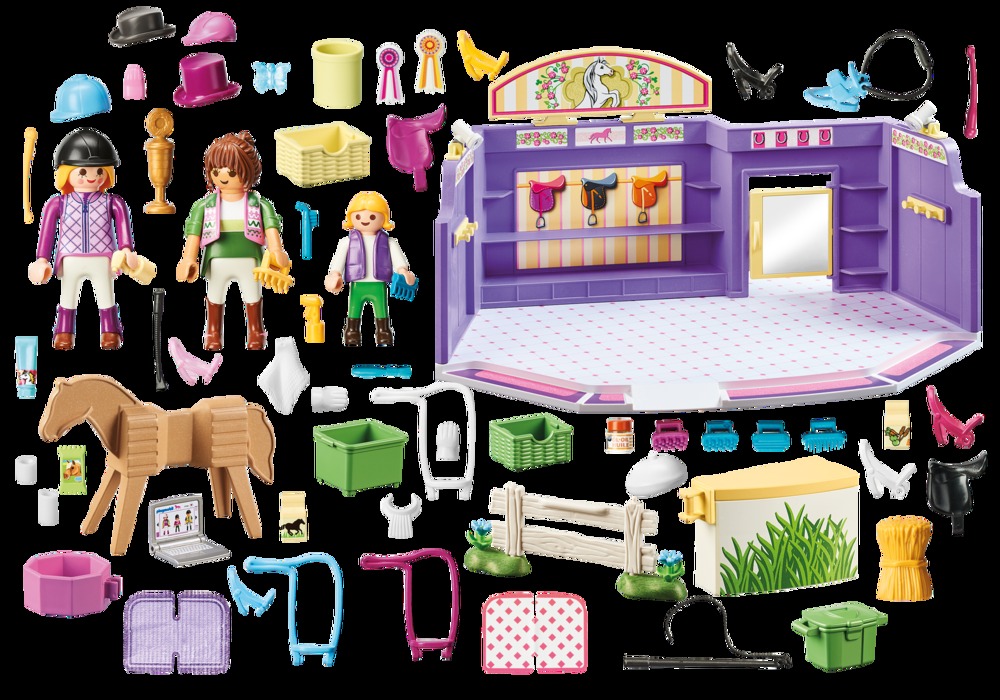 playmobil horse tack shop