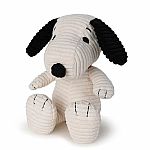Peanuts Snoopy Sitting Corduroy 7.5" Cream