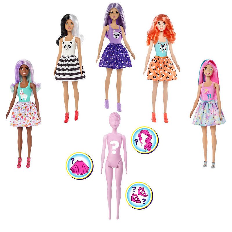 Barbie Colour Reveal Doll Monochrome Series with 7 Surprises 11" Tall  x 2 