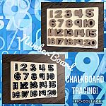 Puzzle/Tracer Numbers Chalkboard