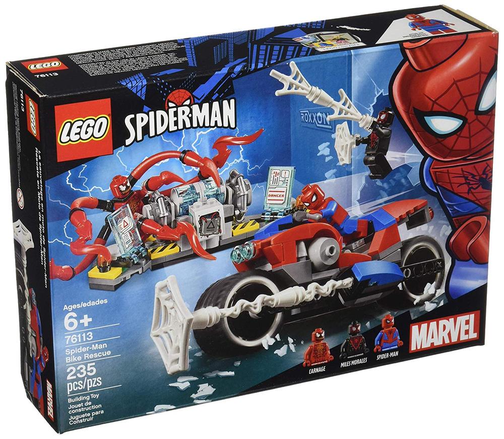 lego spider man motorbike