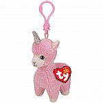 LANA-Pink Llama w/Horn clip