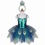 Pretty Peacock Dress & Headband, Size 5-6