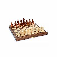 Wooden Folding Chess Set 11.5'' Walnut