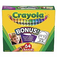 64 Crayons w Sharpener