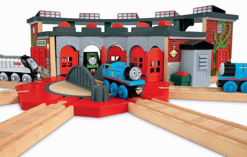 Train RoundhouseTurntable Building Vintage Toy