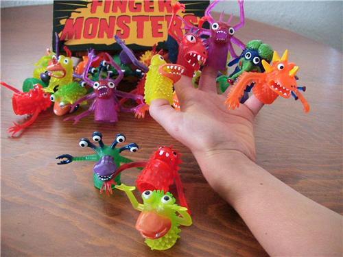 rubber monster finger puppets