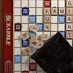 Scrabble Giant Deluxe - Wood Rotating Board