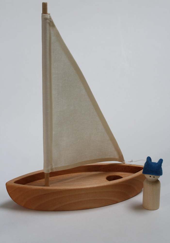 Wooden toy sailboat 2025