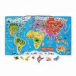 Magnetic World Puzzle Map