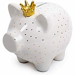 Pig Money Bank with Crown