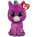 TY Purple Unicorn Plush - Rosette