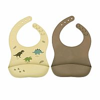 Little Lovely Silicone Dino Bib 2pk