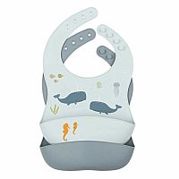 Little Lovely Silicone Bib: Ocean