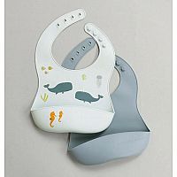 Little Lovely Silicone Bib: Ocean