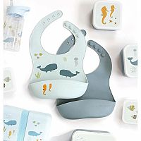 Little Lovely Silicone Bib: Ocean